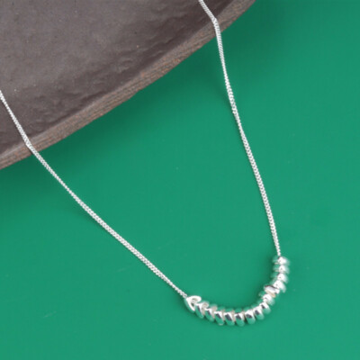 A22 curb chain with strung triangles silver 925 length 40-46 cm