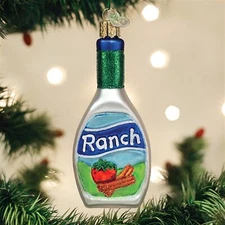 Old World Christmas Glass Blown Ornament, Ranch Dressing (With OWC Gift Box)