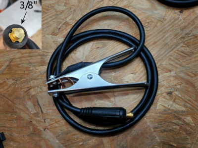 6ft Ground Cable Clamp Everlast Lincoln Miller HTP 3/8'' 10-25 Twist Lock