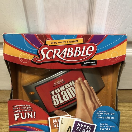 SCRABBLE Electronic Turbo Slam Family Card Word Game Sound Effects New - Picture 2 of 4