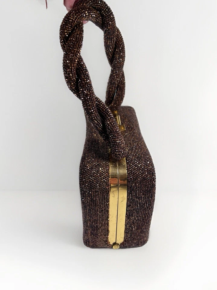 Bolso de Noche Vintage MCM Con Cuentas Cartera Koretolope Color Cobre Disfraz Foto 3 de 4