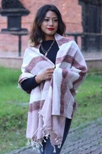 Yak Wool Fringe Blanket Large Throws/Large Shawl Meditation Wrap