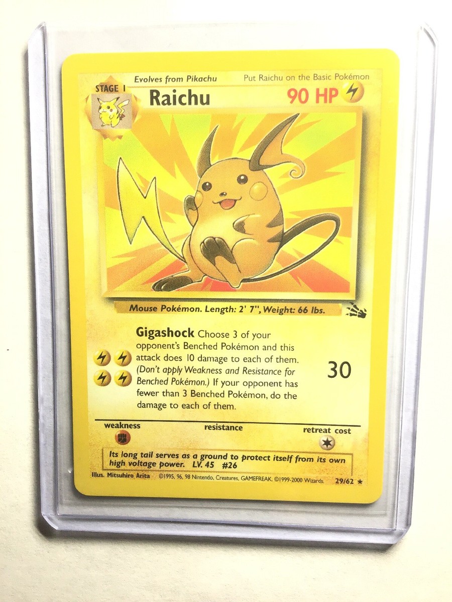 RAICHU - 29/62 - Fossil - Rare - Pokemon Card - NM | eBay RAICHU - 29/62 - Fossil - Rare - Pokemon Card - NM | eBay