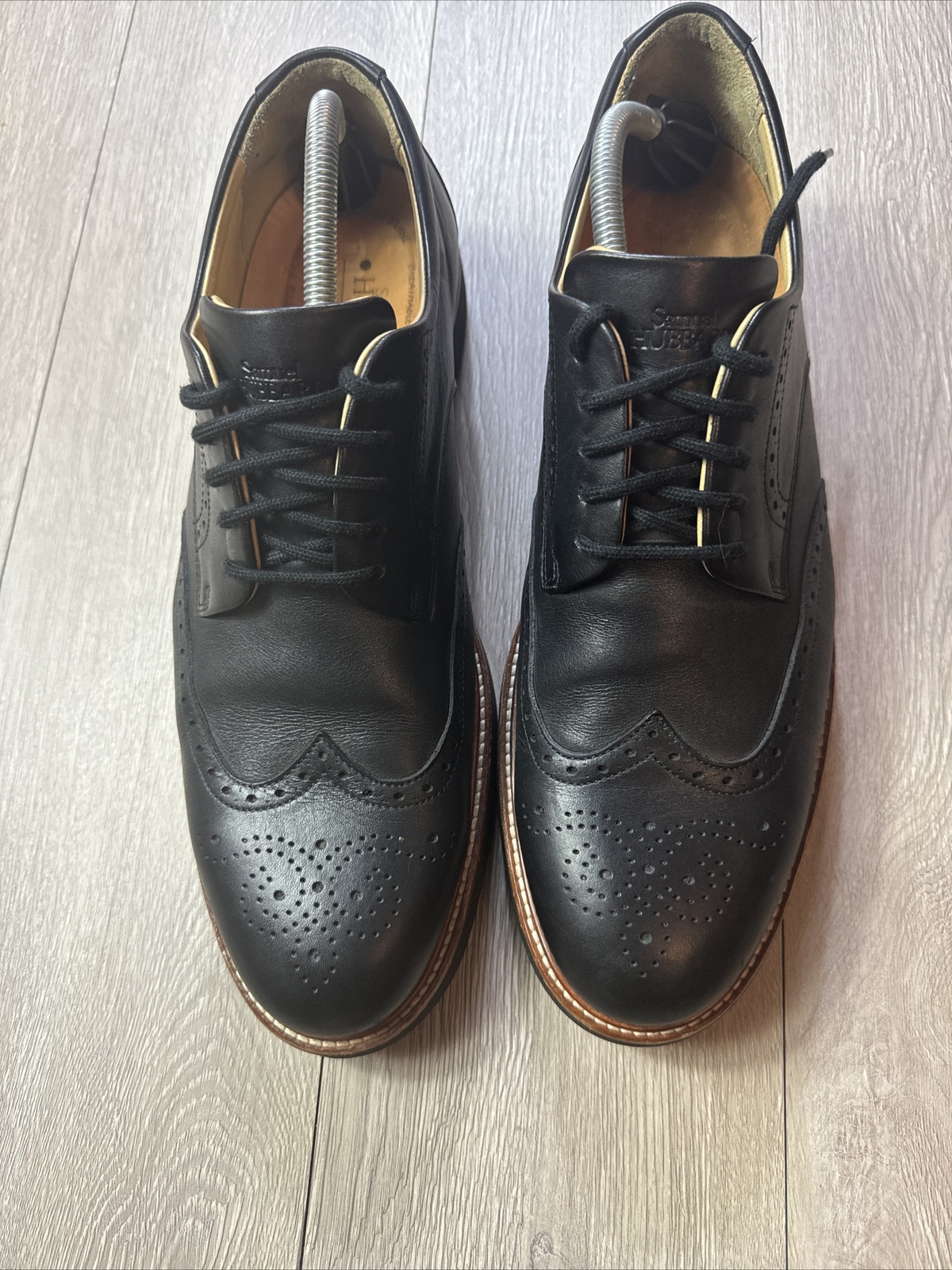 SAOLA Scarpe eleganti Samuel Hubbard Oxford da uomo 12 punta ad ala degli Stati Uniti pelle nera Portogallo