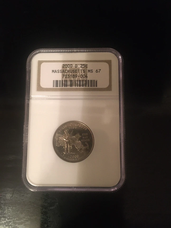 2000-D MASSACHUSETTS STATE QUARTER...25c...CLAD...NGC CERTIFIED...Very Rare…ms67 - Image 2 of 4