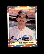 Benito Santiago Hand Signed 1988 Fleer Superstars San Diego Padres Autograph