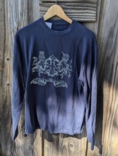 Ben Sherman Men's Long Sleeve Graphic Sweater - Size M, Dark Navy