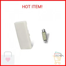 HERCOO Dome Light Lens Cover Interior Roof Map Housing with LED White Blubs Comp