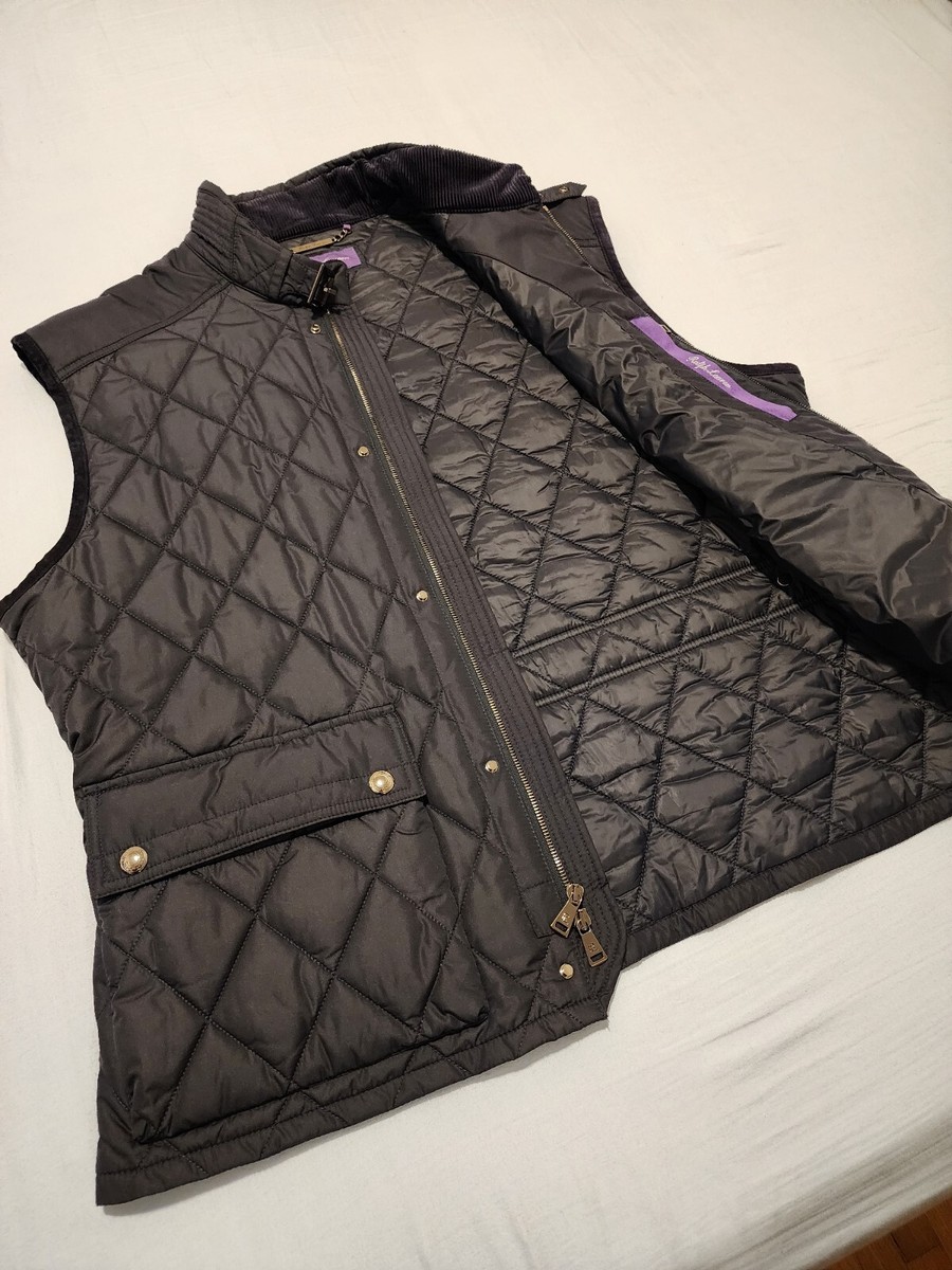 Ralph Lauren Purple Label Leyland Quilted Vest Navy XXL $395