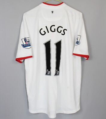 Manchester United Nike サッカーシャツ S 白 MANCHESTER UNITED 2002 2003 AWAY SHIRT JERSEY LONG SLEEVE