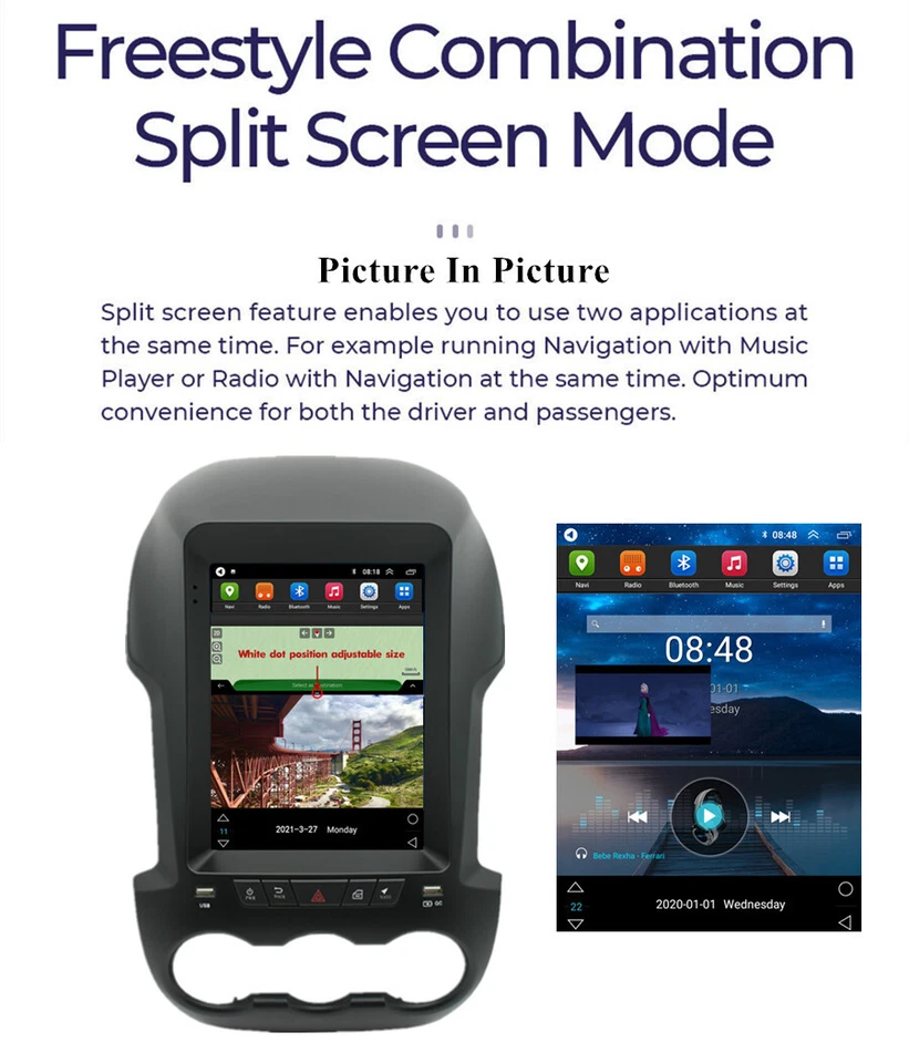 Für Ford Ranger 2011-2015 9,7 "Android 10.1 Kopf Uni Stereo Radio GPS WIFI NAVI - Bild 4 von 4