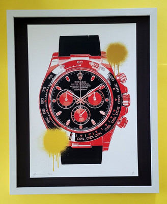 DEATH NYC Hand Signed LARGE Print Framed 16x20in COA ROLEX WATCH COSMOGRAPH #4
