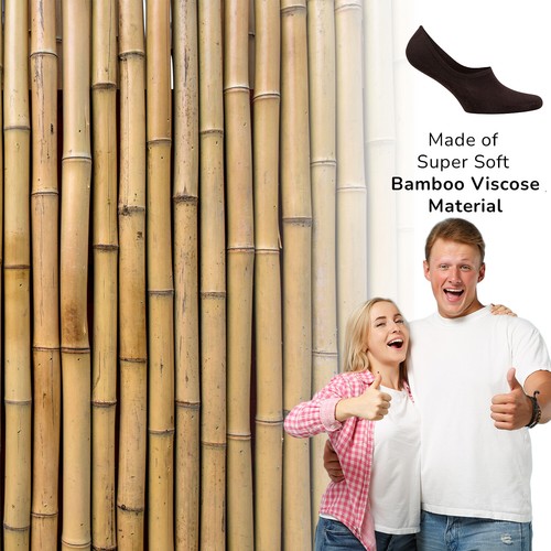 Cosyfeel® Unisex No-Show Liner Socks 6-Pack Bamboo Material Durable Seamless Toe - Picture 29 of 90