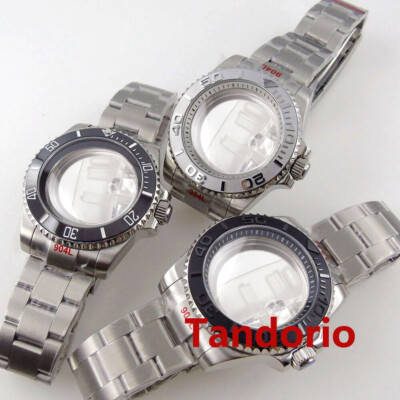 20ATM Sapphire Glass 40mm Watch Case 120 Clicks Fit NH34 NH35 NH36 Ceramic Bezel