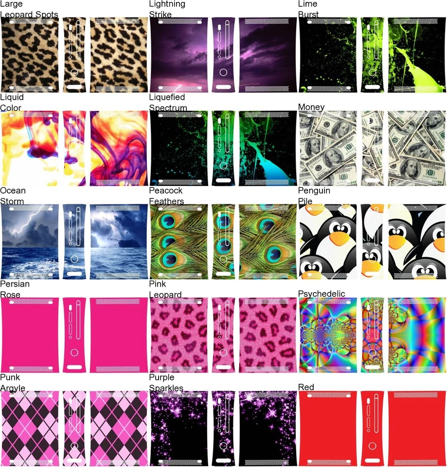 Elige cualquier 1 calcomanía de vinilo/diseño de piel para consola Xbox 360 de primera generación - Envío gratuito Foto 3 de 4