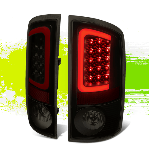 Red 3D LED DRL CBar Tail Light Lamps for Ram 1500 2500 3500 0206