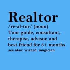Realtor Definition Vinyl Car Window Wall Die Cut Decal Sticker Real Estate graph