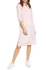 Alex Mill Womens Fine Shore Midi Shirt Dress in Pink Size Smail S $145