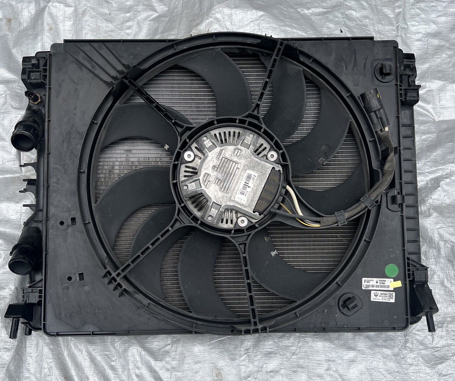 2014-2020 MASERATI GHIBLI OEM MAIN RADIATOR & A/C CONDENSER COOLING FAN *TESTED*