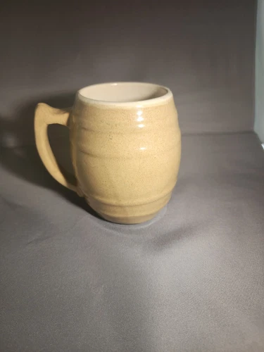 Vintage UHL Pottery Stoneware Barrel Mug Cup Indiana #16 