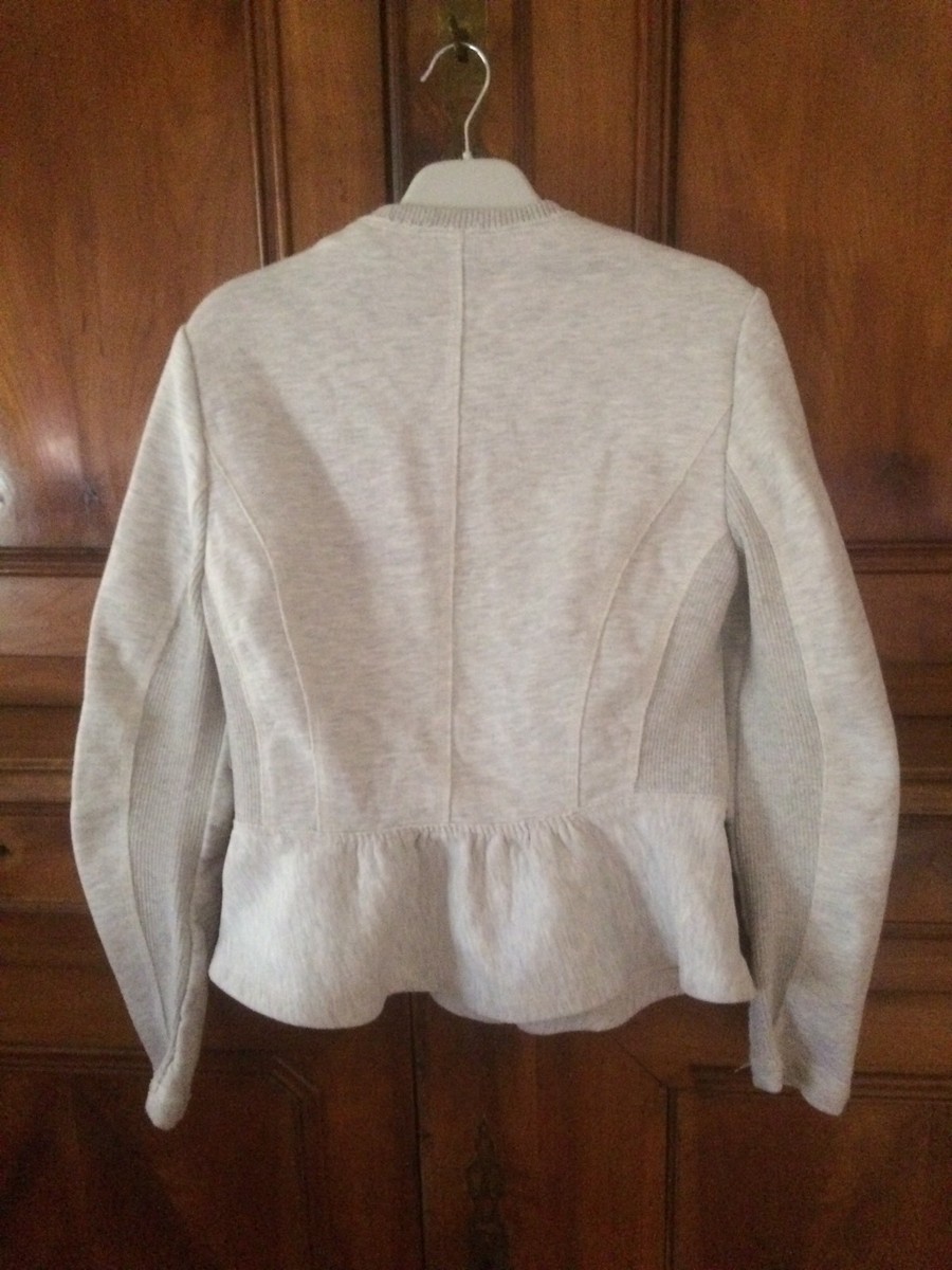 Veste/top Femme Zara Trafaluc Gris Chiné - Taille L - Occasion Très Bon état