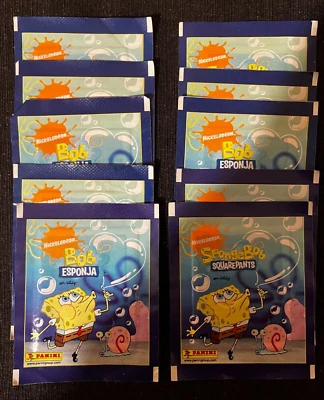 10 PACKETS POCHETTES PANINI SPONGEBOB BOB L' EPONGE DISNEY 2010 SEALED RARE - Photo 1/2