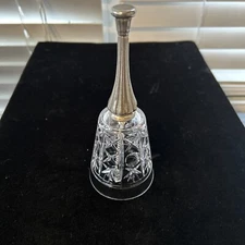 Royal Crystal Rock RCR Dinner Bell Clear Silver Plate Handle