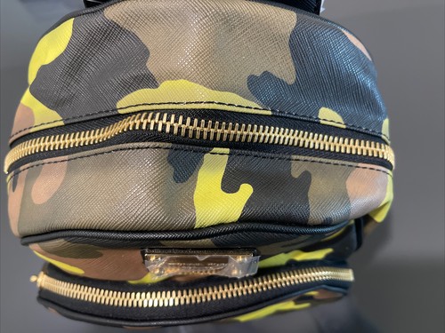 Michael Kors Jet Set Women's Acid Lemon & Green Camo Backpack Rare NWT - Picture 12 of 16
