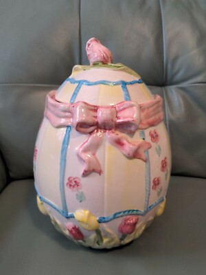 Vintage Tulip Jar With Lid