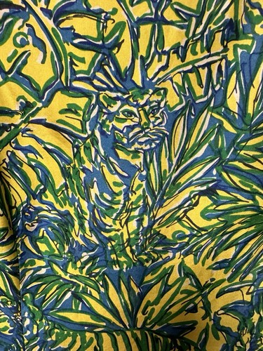 Abito vintage Lilly Pulitzer in seta con tasche gatto della giungla taglia 4 senza maniche - Foto 3 di 8
