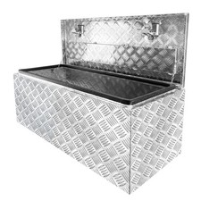 Silver Aluminum Tool Box Truck Trailer Pickup Truck Bottom Tool Box 42x18x17 Silver Aluminum Tool Box Truck Trailer Pickup Truck Bottom Tool Box 42x18x17