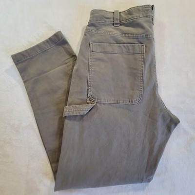 Abercrombie & Fitch Carpenter Pants Mens 31x32 Olive Green Loose Fit Utility