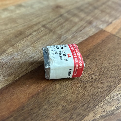 Winsor & Newton Künstler Aquarellfarbe halbe Pfanne Winsor rot Vintage - Bild 3 von 4