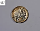 1937 Buffalo Nickel ~ Almost Uncirculated AU Rainbow Toned ~ ZB611