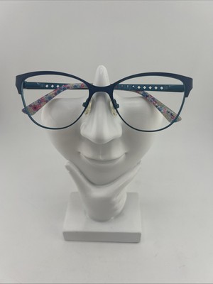 Nicole Miller Piper Authentic Designer Eyeglasses Frames Blue 49-15-125 READ!!!