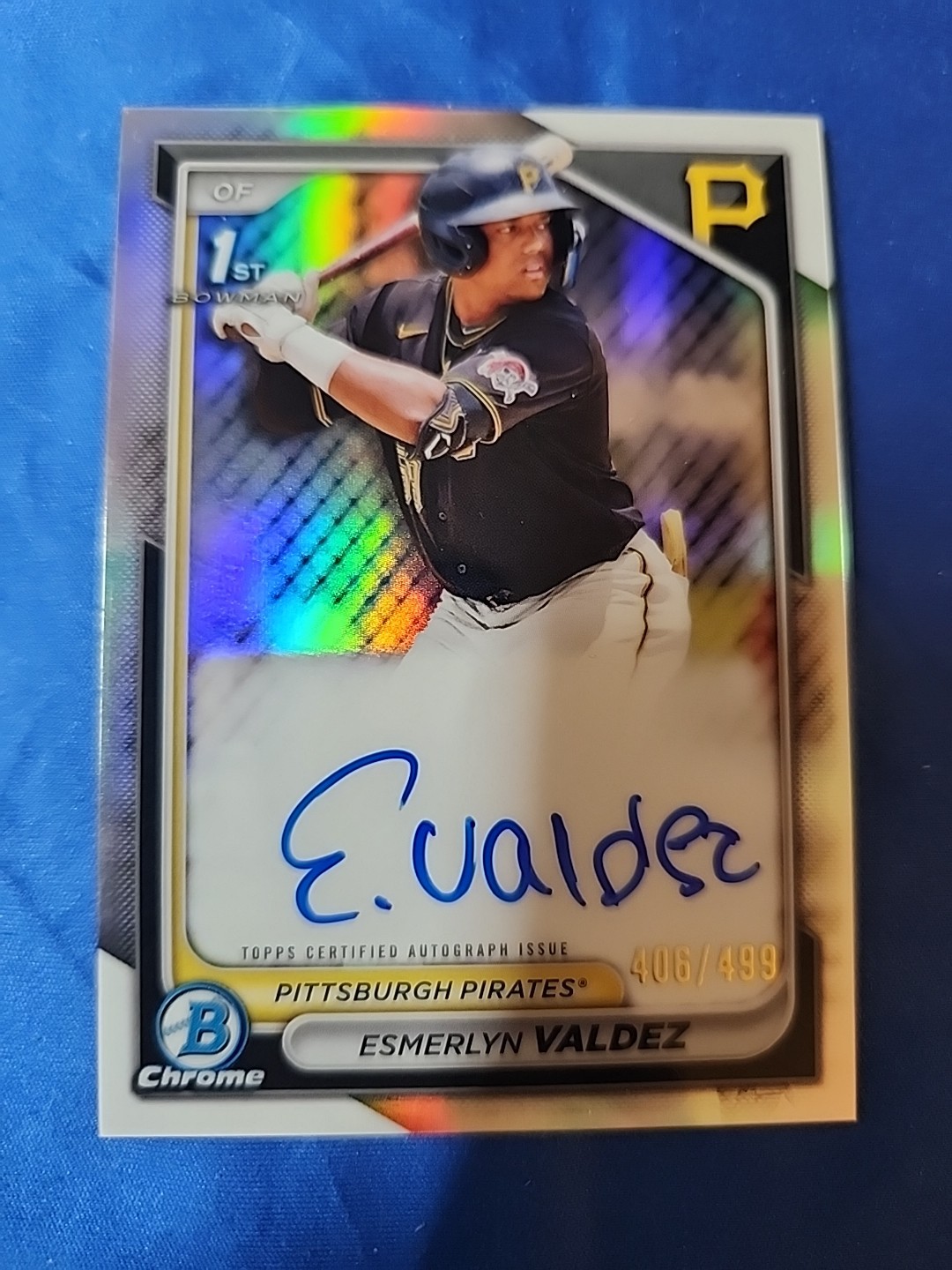 2024 Bowman - Chrome Prospect Autographs Esmerlyn Valdez #CPA-EV Refractor /499