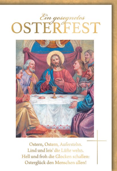 Ostern - GlüCkwunschkarte Im Format 11,5 X 17 Cm Mit Umschlag - Abendmahl - Verl-image