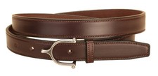 Tory Leather Mens 1" Spur Buckle Leather Belt Havana/ Nickel Buckle Size 24- 42