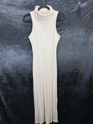 Final Touch Bodycon Sleeveless Izzy Midi Dress Sz L Lightweight Side Slit
