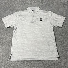 FootJoy Polo Shirt Mens Large Gray Heather Golf Performance Short Sleeve Stretch