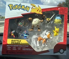 Pokémon Battle 8 Figure Multi-Pack Jazwares - Rowlet - Litten - Pikachu - NEW