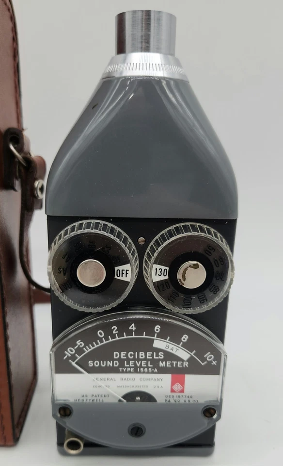 Винтажный измеритель уровня звука децибел General Radio Company тип 1565-A с чехлом - Изображение 4 из 4