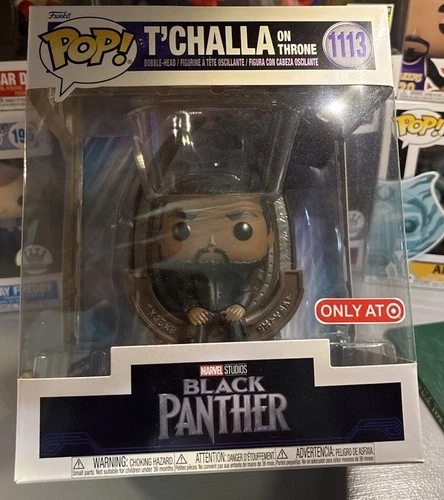 T'CHALLA TCHALLA ON THRONE BLACK PANTHER FUNKO 1113 DELUXE TARGET EXCL LARGE POP