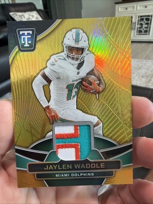 2024 Panini Totally Certified Materials Jaylen Waddle Gold /10 Miami Dolphins
