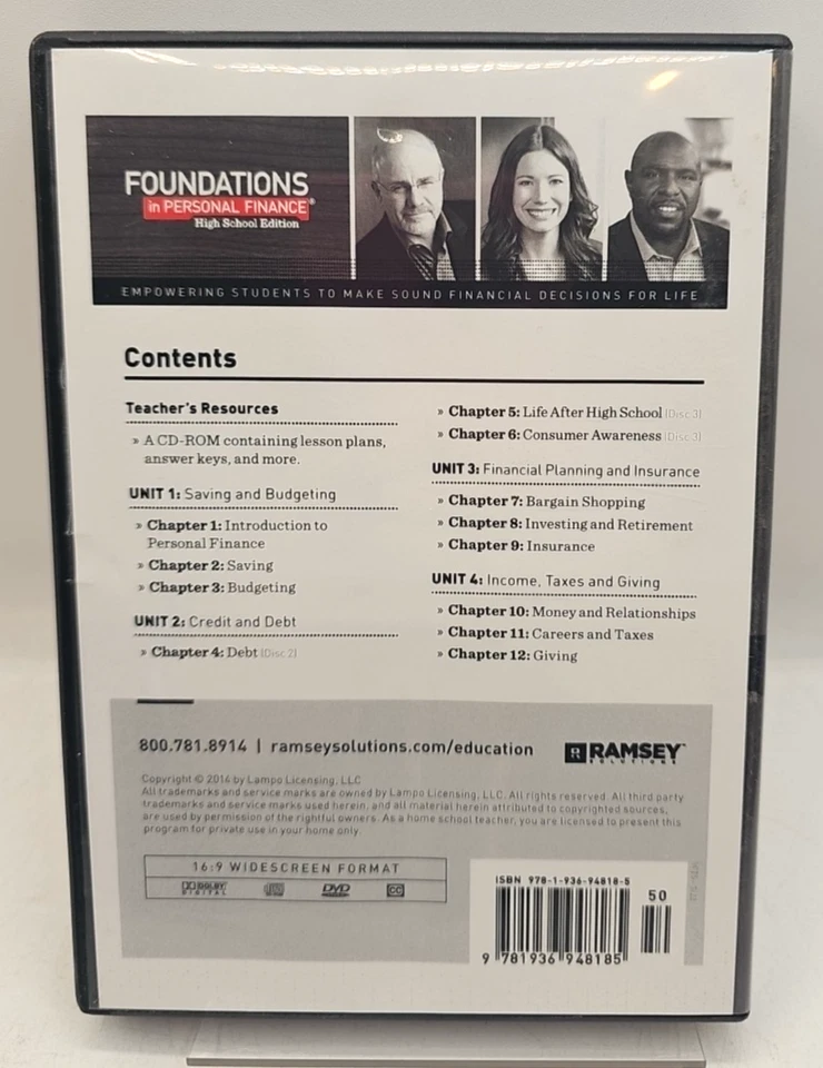 Foundations In Personal Finance For Homeschool High School Ed DVDs Dave Ramsey - Image 2 of 4