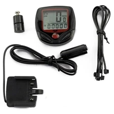 Bicycle Bike Cycling Computer LCD Odometer Speedometer Stopwatch Speed meter D