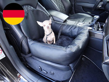 Knuffliger Leder-Look Autositz Für Hund, Katze Oder Haustier Inkl. Flexgurt Komp