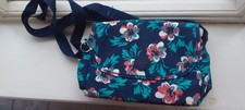 KIPLING CAYLEEN MEDIUM SHOULDER/CROSS BODY BAG, BLUE with PINK FLOWERS