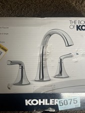 KOHLER Sundae 8 in. Widespread Double Handles Bathroom Faucet in Polished Chrome