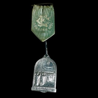 1914 Médaille Congrés Eucharistique De Lourdes Signée Penin Poncet Avec Ruban